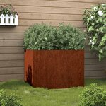 vidaXL Jardinière 62x47x46 cm acier corten