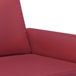 vidaXL Canapé à 2 places Rouge bordeaux 140 cm Similicuir