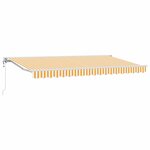 vidaXL Cadre d'auvent Jaune et blanc 350 x 200 cm