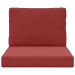 vidaXL Coussin de canapé d'extérieur 2 Pièces Bordeaux Polyester