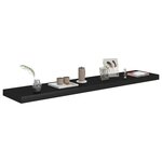 vidaXL Étagères murales flottantes 2 Pièces noir 120x23 5x3 8 cm MDF
