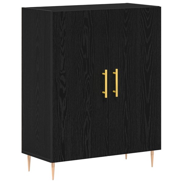 Buffet vidaXL Noir Chêne 69 5x34x90 cm Bois d'ingénierie