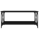 vidaXL Table basse Noir 100x50x45 cm Bois d'ingénierie et fer