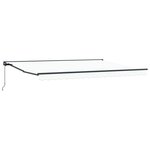 vidaXL Auvent Rétractable Blanc 450 × 300 cm Polyester et métal