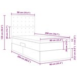 vidaXL Lit de rangement LED avec matelas Crème 90 x 200 cm Tissu