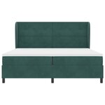 vidaXL Lit à ressorts avec matelas Vert foncé 200 x 200 cm Polyester