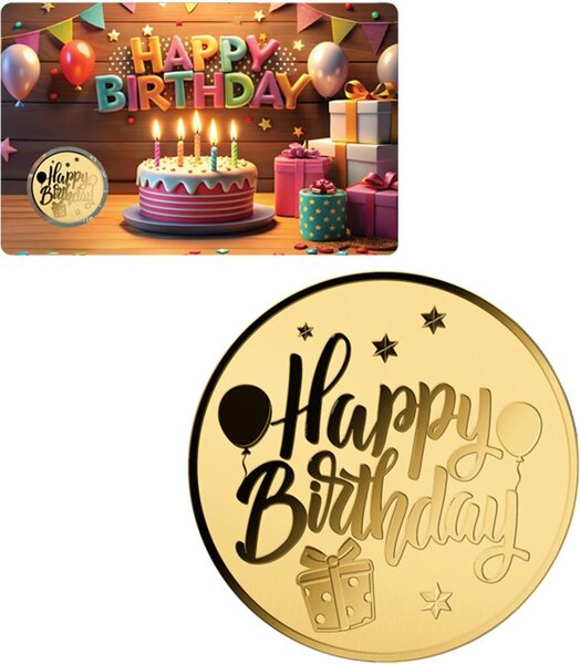 Pièce de monnaie en Or 1000 Francs g 0.031 (1/1000 oz) Millésime 2026 HAPPY BIRTHDAY CAKE 1/1000 (PRÉCOMMANDE)