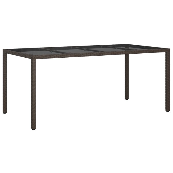vidaXL Table à manger de jardin Marron 190x90x75 cm Poly Rattan