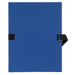 Chemise Dos Extensible 13 cm Recouvert Papier 24x32cm Bleu Foncé EXACOMPTA