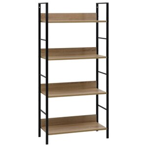 vidaXL Bibliothèque à 4 niveaux chêne 60x27 6x124 5 cm bois ingénierie