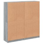 vidaXL Bibliothèque avec portes sonoma gris 136x37x142 cm