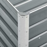vidaXL Jardinière surélevée acier galvanisé 240x40x45 cm gris