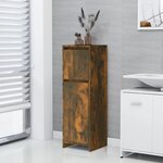 vidaXL Armoire de bain Chêne fumé 30x30x95 cm Bois d'ingénierie