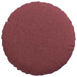 vidaXL Coussins de siège 2 Pièces Bordeaux Ø30 x 13 cm tissu