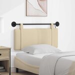 vidaXL Tête de lit suspendue Crème Tissu