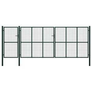 Vidaxl portail de jardin acier 500 x 175 cm vert