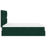 vidaXL Cadre de lit ottoman avec matelas vert foncé 140x200 cm velours