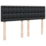 vidaXL Sommier à lattes de lit avec matelas Noir 140x190 cm Similicuir