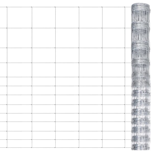 vidaXL Clôture de jardin Acier galvanisé 50x1 5 m Argenté
