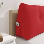 vidaXL Coussin de Dos Rouge 140 x 24 x 50 cm tissu