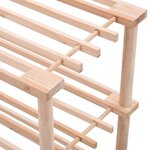 vidaXL Range-chaussures à 3 étagères Bois de sapin solide
