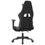 vidaXL Chaise de jeu avec repose-pied Noir et camouflage Similicuir