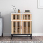 vidaXL Buffet blanc 60x30x75 cm bois d'ingénierie