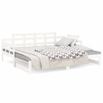 vidaXL Lit coulissant sans matelas blanc 2x(90x200) cm