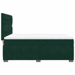 vidaXL Sommier à lattes de lit et matelas Vert foncé 140x190cm Velours