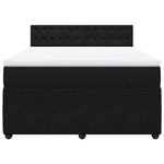 vidaXL Sommier à lattes de lit avec matelas Noir 140x190 cm Velours