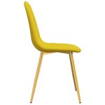 vidaXL Chaises à manger lot de 4 Jaune moutarde Velours