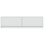 vidaXL Meuble TV mural avec lumières LED blanc 140x31x38 cm