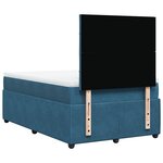vidaXL Sommier à lattes de lit et matelas Bleu foncé 120x200cm Velours