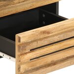 vidaXL Tables de chevet 2 Pièces 40x34x46 cm bois massif de manguier brut