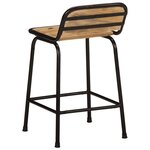 vidaXL Tabourets de bar lot de 2 Pièces bois massif manguier brut