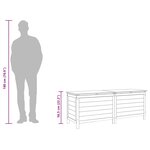 vidaXL Boîte de rangement de jardin 150x50x56 5 cm bois massif sapin