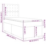 vidaXL Sommier à lattes de lit et matelas Gris foncé 80x200 cm Velours