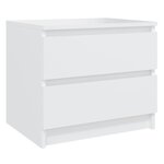 vidaXL Tables de chevet 2 Pièces Blanc 50x39x43 5 cm Aggloméré