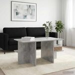 vidaXL Table basse Gris béton 87 x 50 x 45 cm Bois d’ingénierie