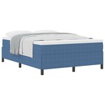 Cadre de lit vidaXL Bleu 140x190 cm en tissu côtelé