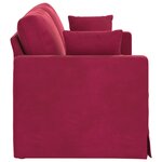 vidaXL Canapé Bordeaux 138 x 78 x 80 cm Velours