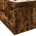 vidaXL Lit de jour avec tiroirs sans matelas chêne fumé 90x200 cm