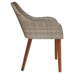 vidaXL -chaises de jardin avec coussins 2 Pièces Noir Poly Rattan