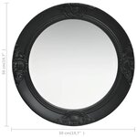 vidaXL Miroir mural style baroque 50 cm noir
