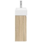 vidaXL Meuble de salle de bain avec robinet Chêne Sonoma
