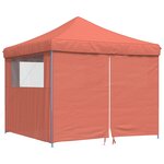 vidaXL Tente de fête 292 x 292 x 315 cm Terre cuite Tissu Oxford