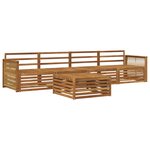 vidaXL Ensemble de canapés d'extérieur 5 pc Naturel