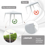 Tonnelle barnum de jardin pop-up pliant 2 4L x 2 4l x 2 5H m acier polyester imperméabilisé anti UV avec sac de transport blanc