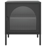 vidaXL Tables de chevet 2 Pièces noir 50x35x60 cm verre et acier