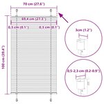 vidaXL Store plissé crème 70x100 cm largeur du tissu 69 4 cm polyester